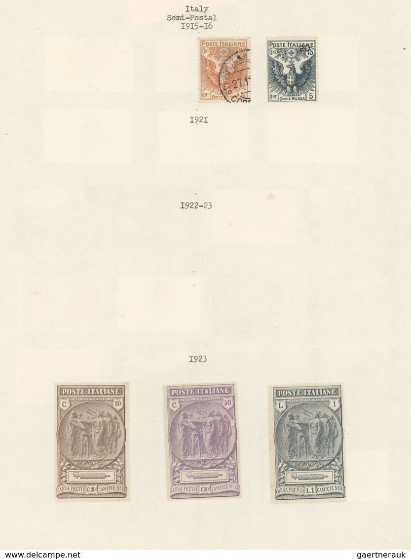 O/*/**/(*) Italien: 1862/1975, mint and used collection in an ancient album with plenty of better material, e.g