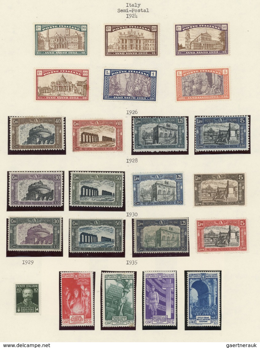 O/*/**/(*) Italien: 1862/1975, mint and used collection in an ancient album with plenty of better material, e.g