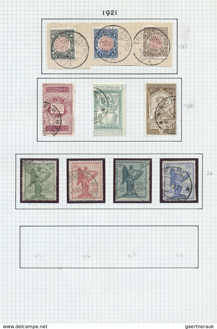 O/Brfst/** Italien: 1863/1980, Used Collection In Two Binders, Neatly Arranged On Album Pages, Well Collected T - Marcophilie