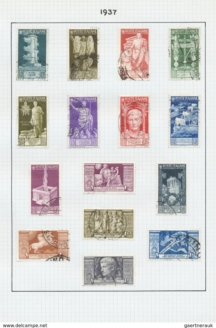 O/Brfst/** Italien: 1863/1980, used collection in two binders, neatly arranged on album pages, well collected t