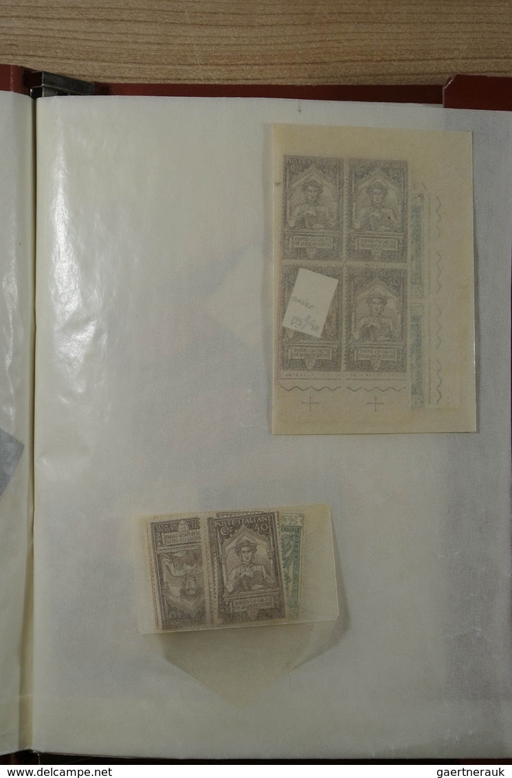 Italien: 1863/1980: Wonderful and very unusual mint never hinged collection in blocs of 4, form the