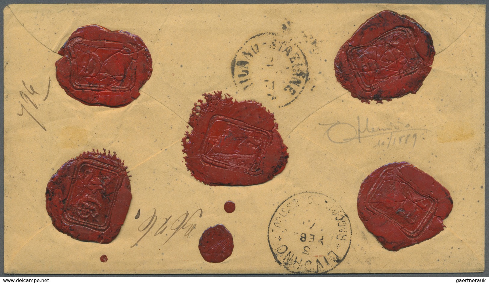 Br/GA Italien: 1871/1949, Italy/Area, Group Of Six Better Entires, E.g. 1871 Registered Cover, 1933 Vatica - Marcophilie