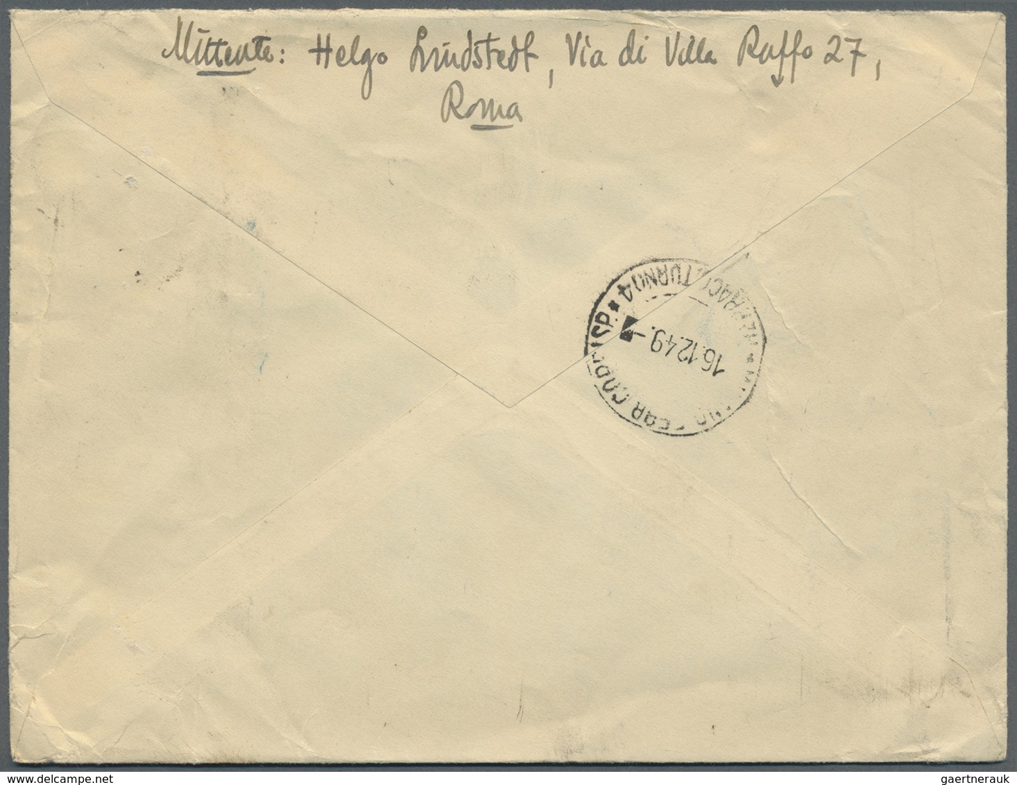 Br/GA Italien: 1871/1949, Italy/Area, group of six better entires, e.g. 1871 registered cover, 1933 Vatica
