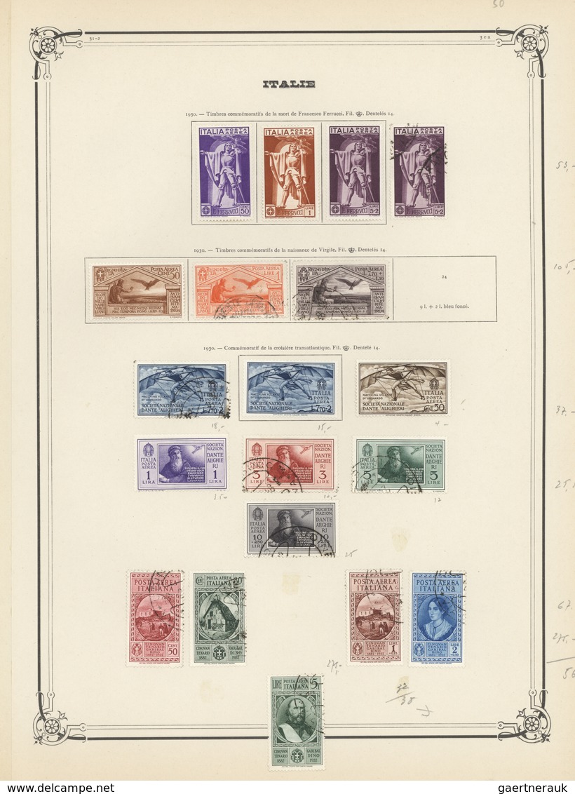 */O Italien: 1900/1950 (ca.), Mint And Used Collection On Yvert Pages, Comprising Many Interesting And B - Marcophilie