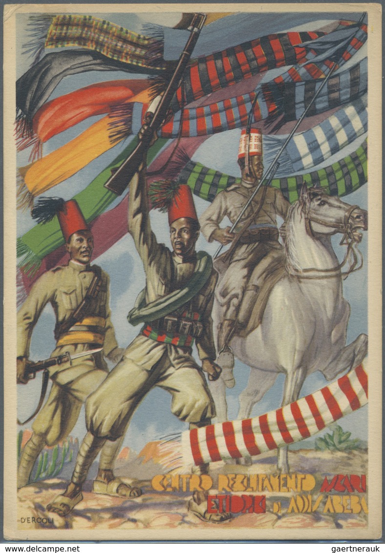 Italien: 1937 - 1942 (approx.), collection of over 215 unused propaganda cards with different repres