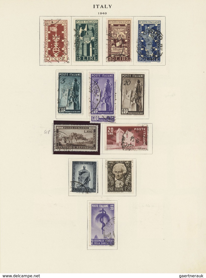 O/**/* Italien: 1940/1975 (ca.), Mint And Used Collection On Album Pages, E.g. 1948 100th Anniversary 12 Va - Marcophilie