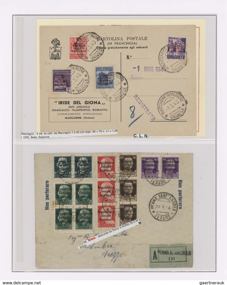 **/*/O/Br Italien: 1943/1946: Impressive Collection "Italy Local Issues Of World War II", Starting With Campio - Marcophilie