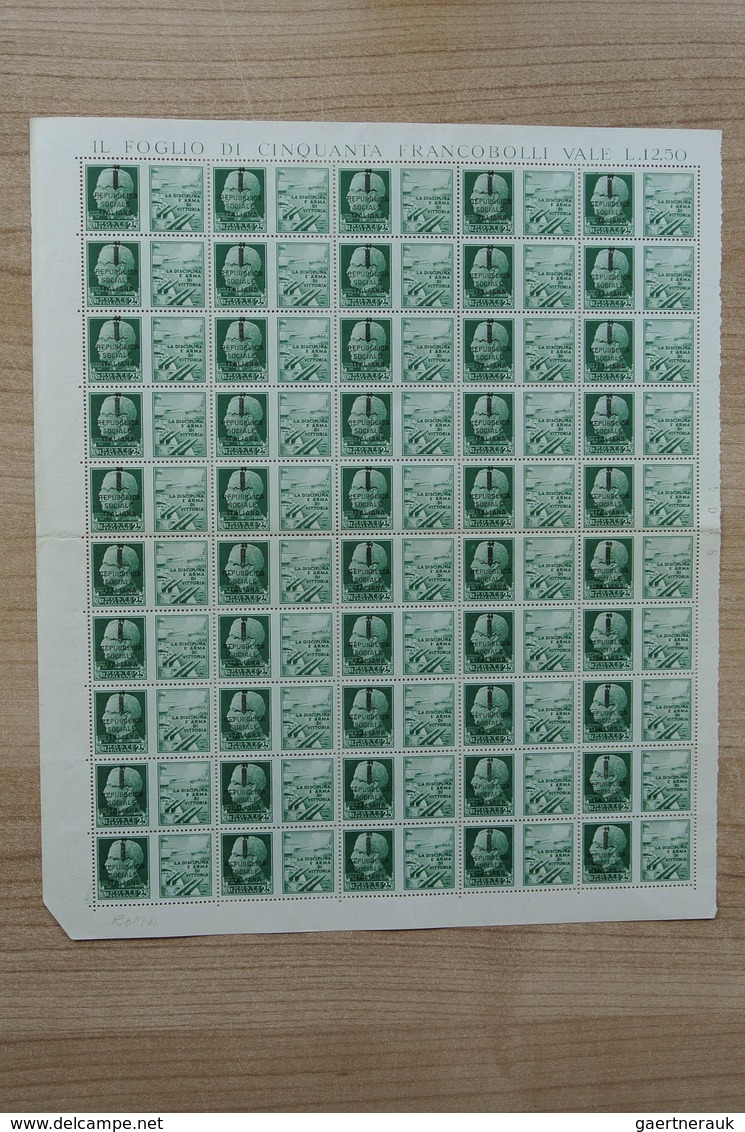Italien: 1945: Beautiful, Somewhat Specialised Collection MNH Sheets And Sheerparts Of Italy 1945 RS - Marcophilie
