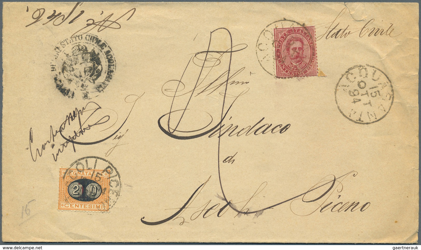 Br/Brfst Italien - Portomarken: 1883/1970 (ca) 80+ covers with porto stamps - a huge part of them "used as re