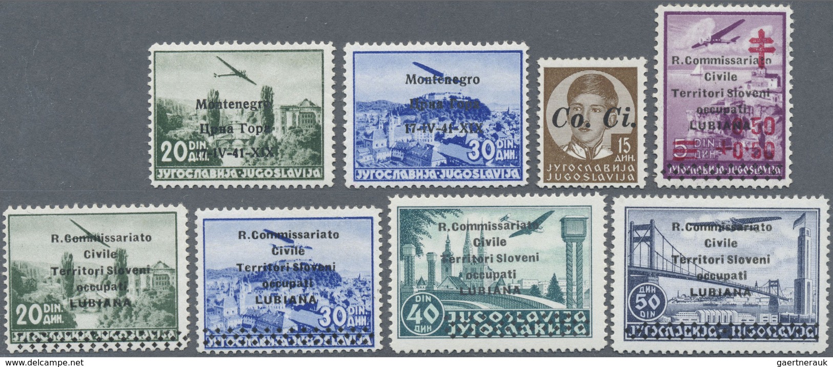 **/* Italienische Besetzung 1941/43 - Laibach: 1941/1943, Laibach/Montenegro/Fiume+Kupa Zone, Petty Mint - Lubiana