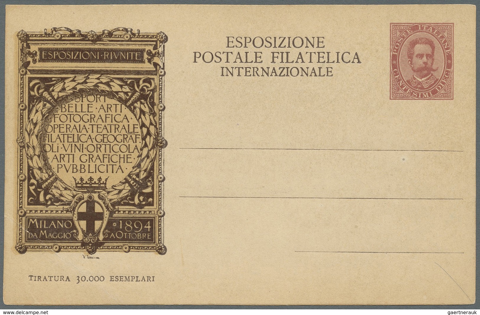 GA Italien - Ganzsachen: 1894/1940 (ca.), Lot Von über 60 Ungebrauchten Ganzsachen, Dabei Etliche Priva - Entiers Postaux