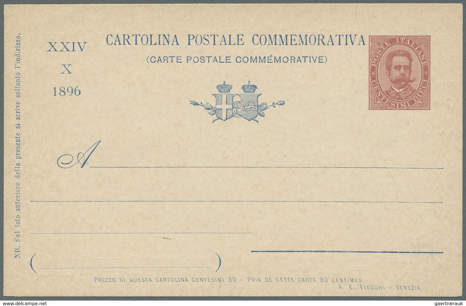 GA Italien - Ganzsachen: 1894/1940 (ca.), Lot Von über 60 Ungebrauchten Ganzsachen, Dabei Etliche Priva - Entiers Postaux