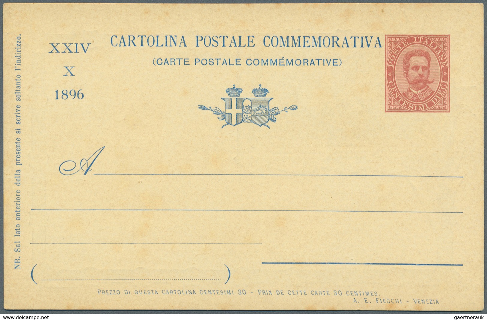 GA Italien - Ganzsachen: 1894/1940 (ca.), Lot Von über 60 Ungebrauchten Ganzsachen, Dabei Etliche Priva - Entiers Postaux