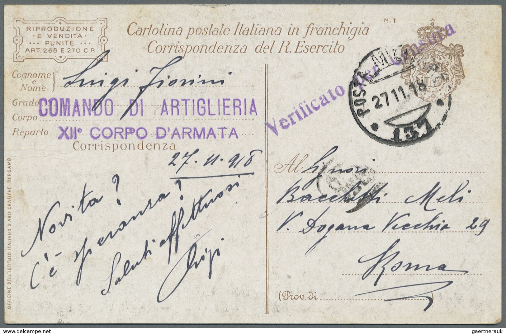 Br Italien - Ganzsachen: 1914/1918 Collection Of Mostly Different, Mostly Used 60+ "cartolina In Franch - Entiers Postaux