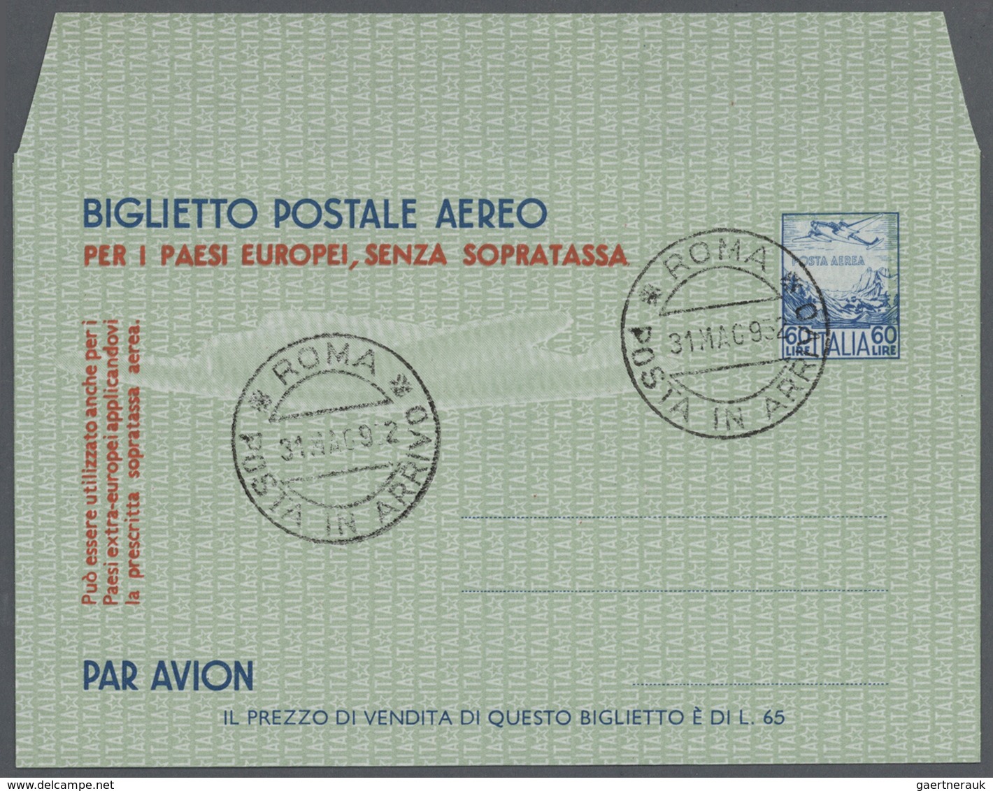 GA Italien - Ganzsachen: 1952/1989 (ca.), Bestand Von Ca. 640 Ungebrauchten Und Gebrauchten AEROGRAMMEN - Entiers Postaux