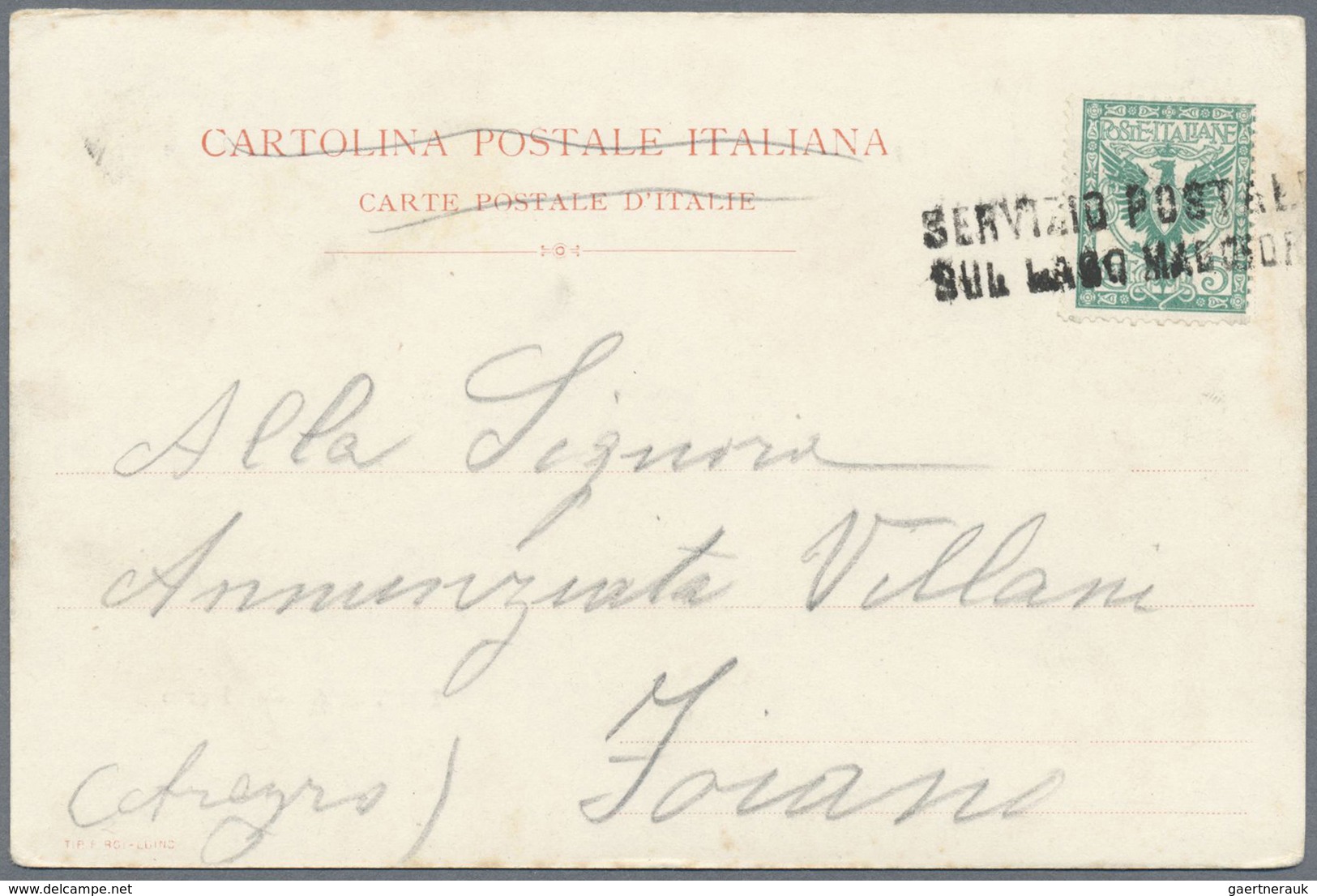 Br Italien - Stempel: 1882/1932, Small But Interesting Lot Of 11 Postcards All Bearing Lago Maggiore Sh - Marcophilie