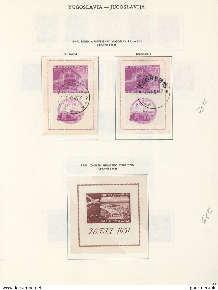 */**/O Jugoslawien: 1870/1970 (ca.), Yugoslavia/area, Mint And Used Collection In A Minkus Album, Comprisin - Storia Postale