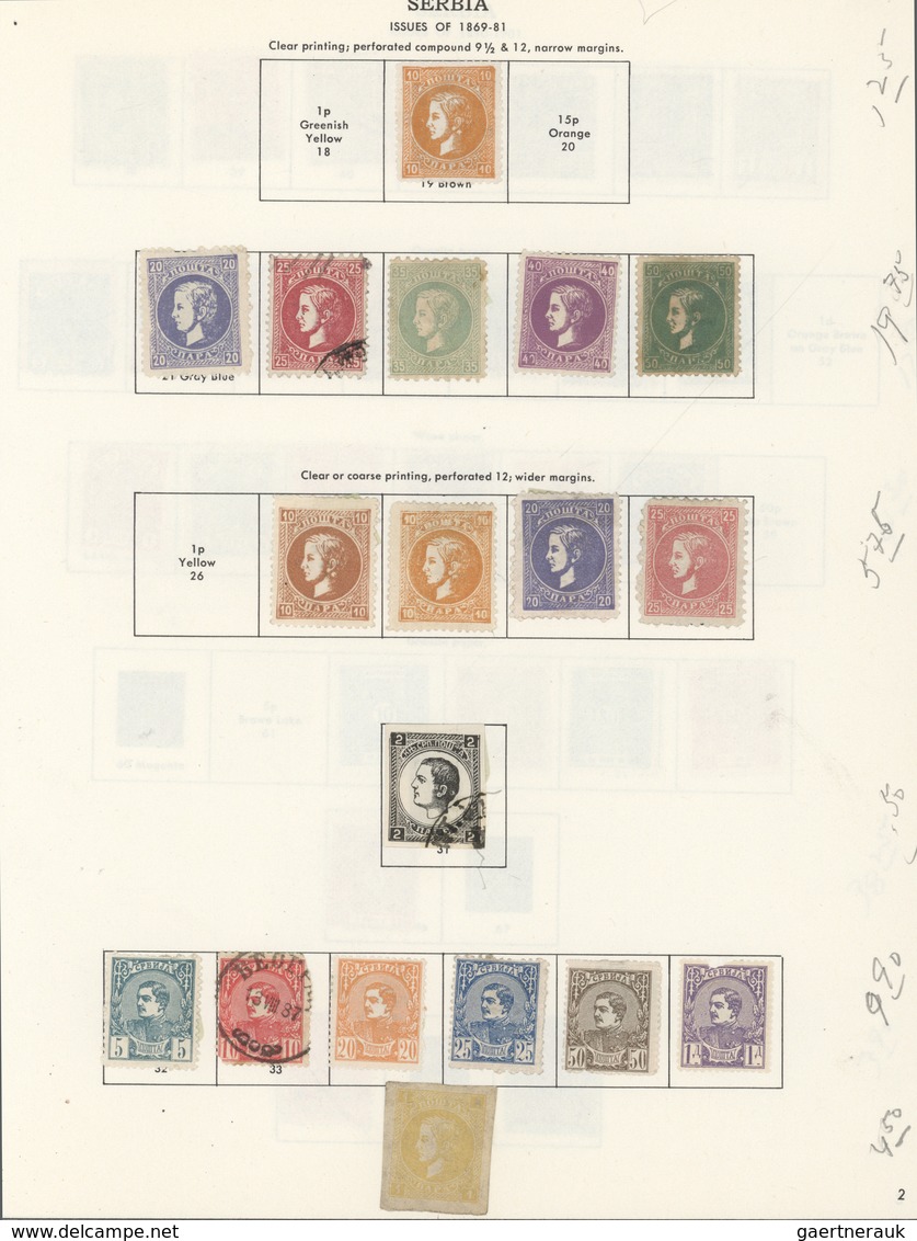 */**/O Jugoslawien: 1870/1970 (ca.), Yugoslavia/area, Mint And Used Collection In A Minkus Album, Comprisin - Storia Postale