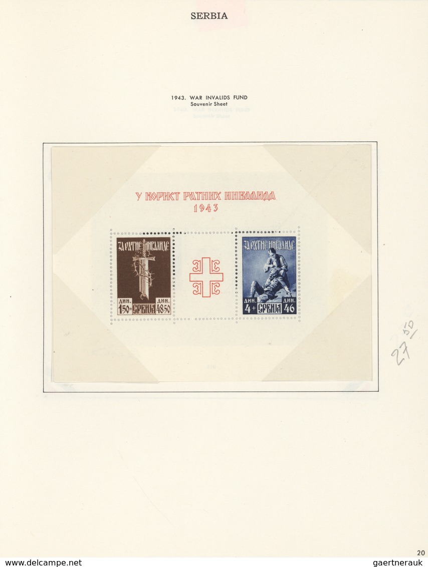 */**/O Jugoslawien: 1870/1970 (ca.), Yugoslavia/area, mint and used collection in a Minkus album, comprisin