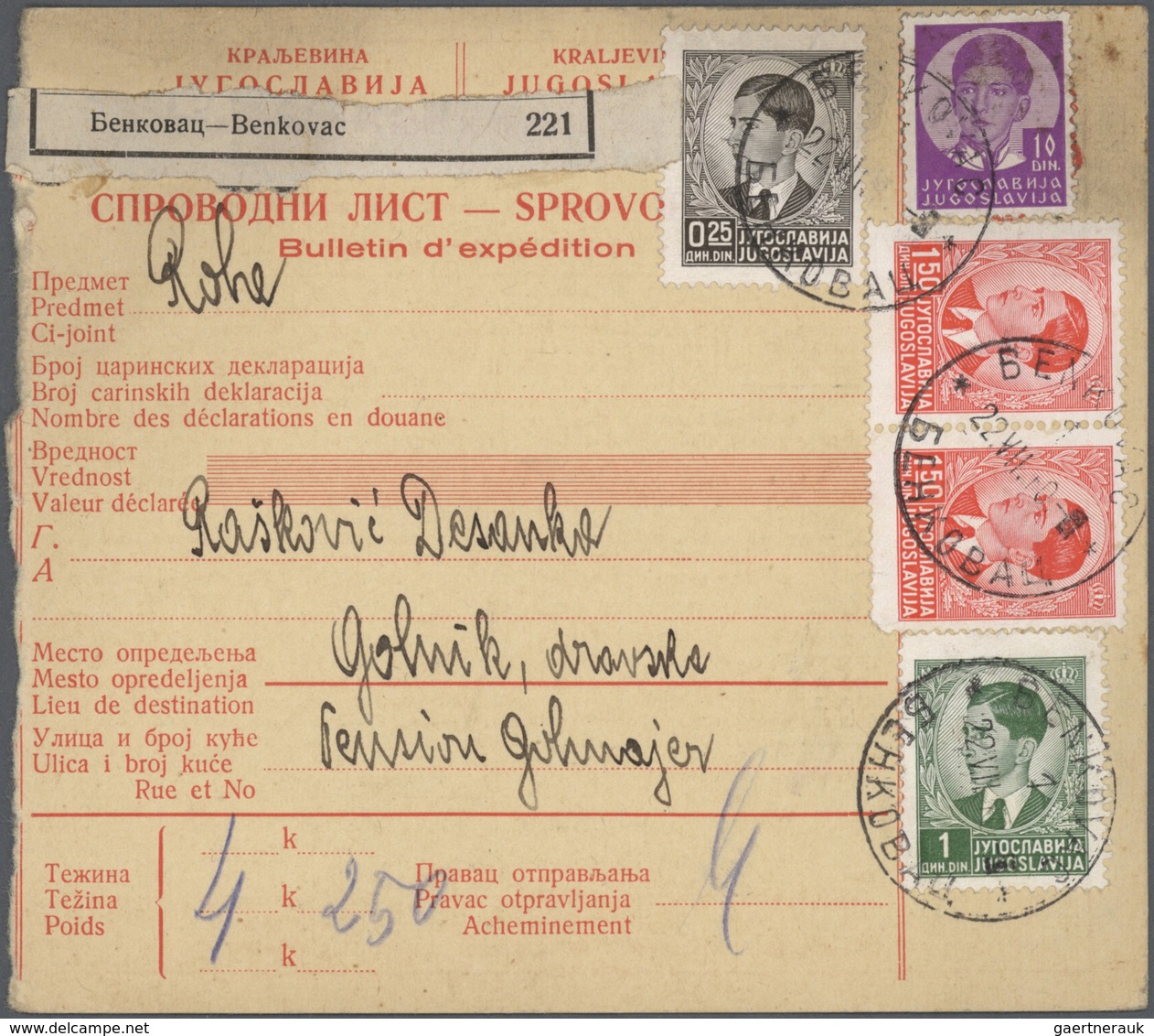 Br/GA/ Jugoslawien: 1900/1980 (ca.), Lot Of Ca. 1250 Covers, Cards, Postal Stationery And Souvenier Pc From - Lettres & Documents