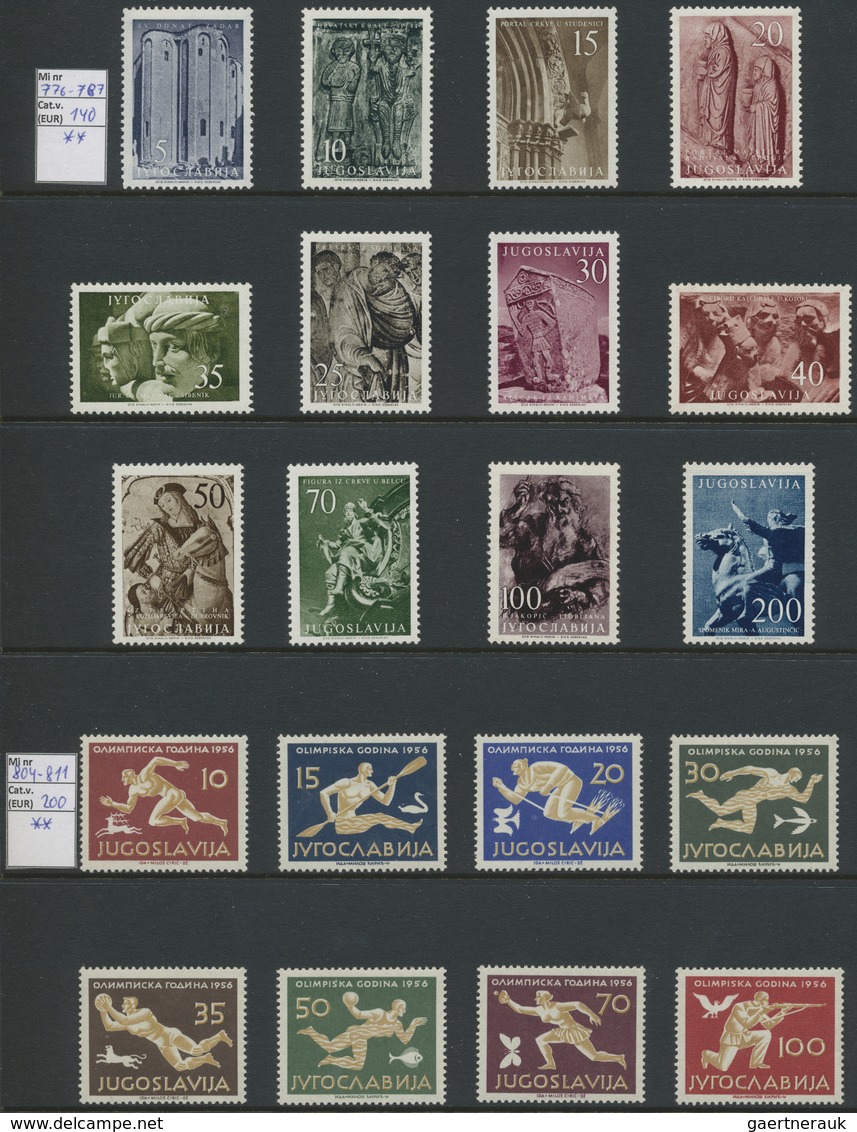 **/* Jugoslawien: 1918-1969: Mint Collection Of Mostly Complete Issues, From 1918 'Issue For Croatia' 10f - Lettres & Documents