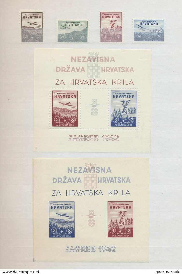 O/* Jugoslawien: 1918/1961, Mint And Used Collection/accumulation In Three Albums, Incl. Some Better Pos - Lettres & Documents