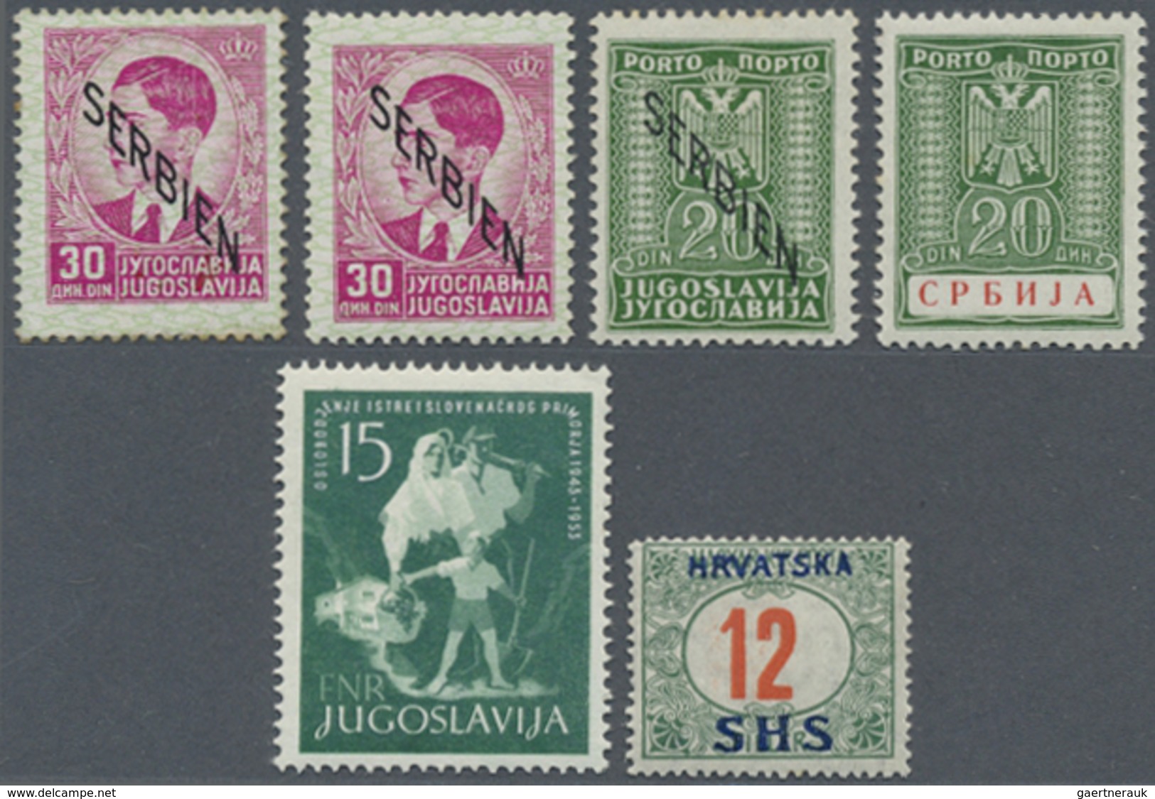 O/*/** Jugoslawien: 1918/1955 (ca.), Bestand Im Großen Album Mit Meist Einfachem Material Aber Auch Einige - Lettres & Documents