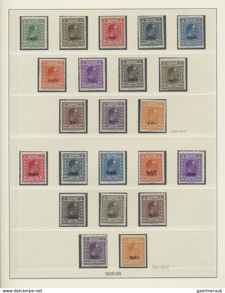 **/* Jugoslawien: 1918/1943, Mint Collection In A Lindner Binder, Apparently Excl. A Few Stamps More Or L - Lettres & Documents