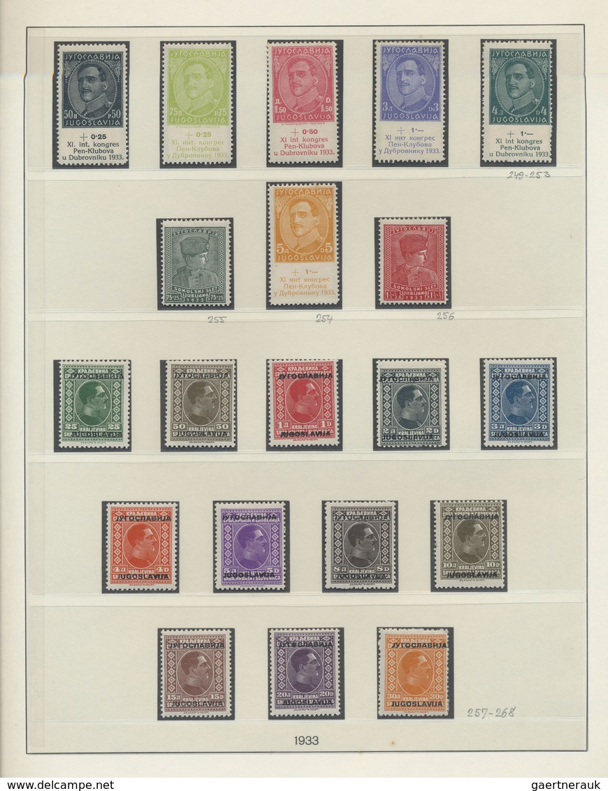 **/* Jugoslawien: 1918/1943, Mint Collection In A Lindner Binder, Apparently Excl. A Few Stamps More Or L - Lettres & Documents