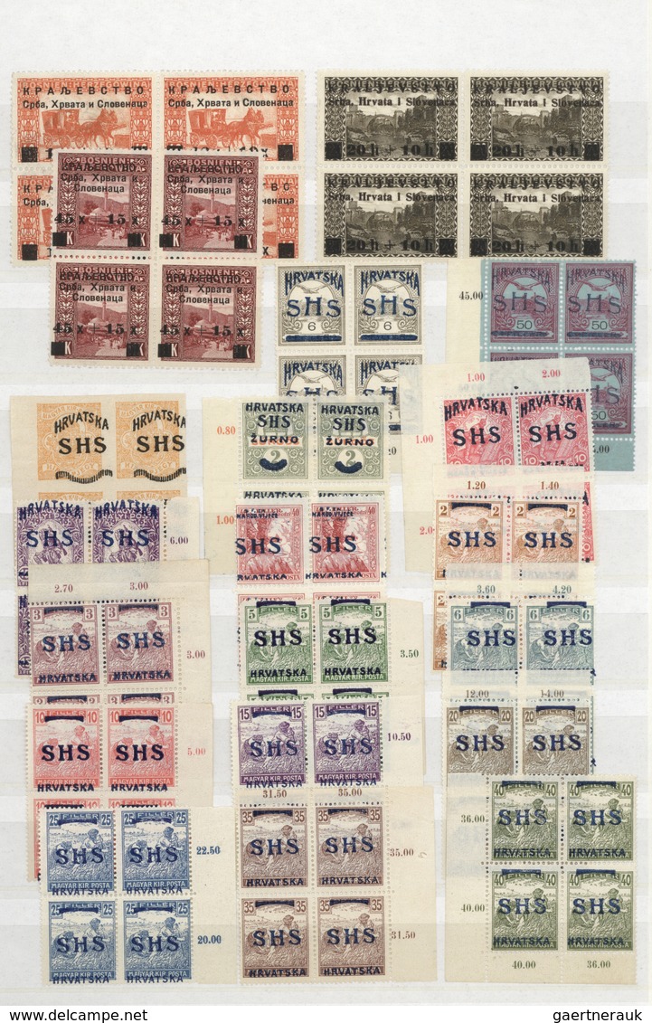 O/**/Brfst/* Jugoslawien: 1918/1919, specialised accumulation of apprx. 1.050 stamps, almost exclusively issues f