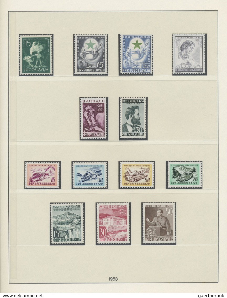 ** Jugoslawien: 1944/2001, In Den Hauptnummern Augenscheinlich Komplette Postfrische Sammlung In Sechs - Lettres & Documents