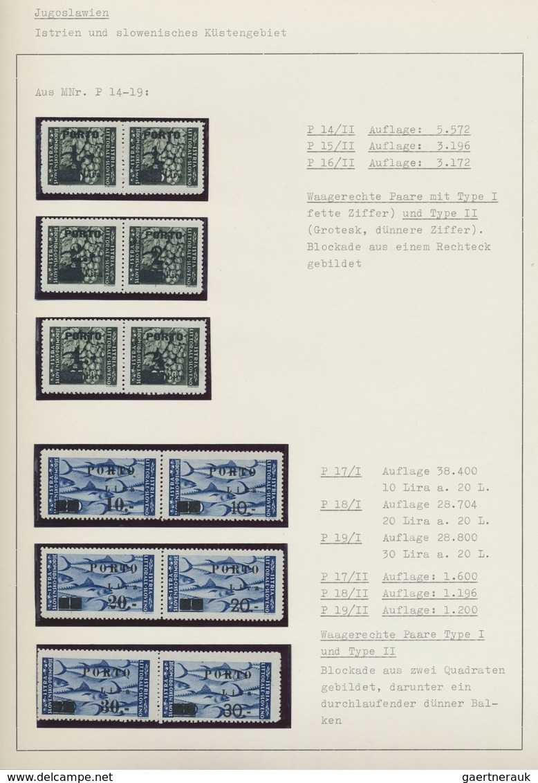 ** Jugoslawien - Volksrepubliken 1945: Istrien Und Slow. Küstenland: 1945/1947, Specialized Collection - Autres & Non Classés