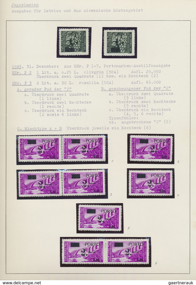 ** Jugoslawien - Volksrepubliken 1945: Istrien Und Slow. Küstenland: 1945/1947, Specialized Collection - Autres & Non Classés