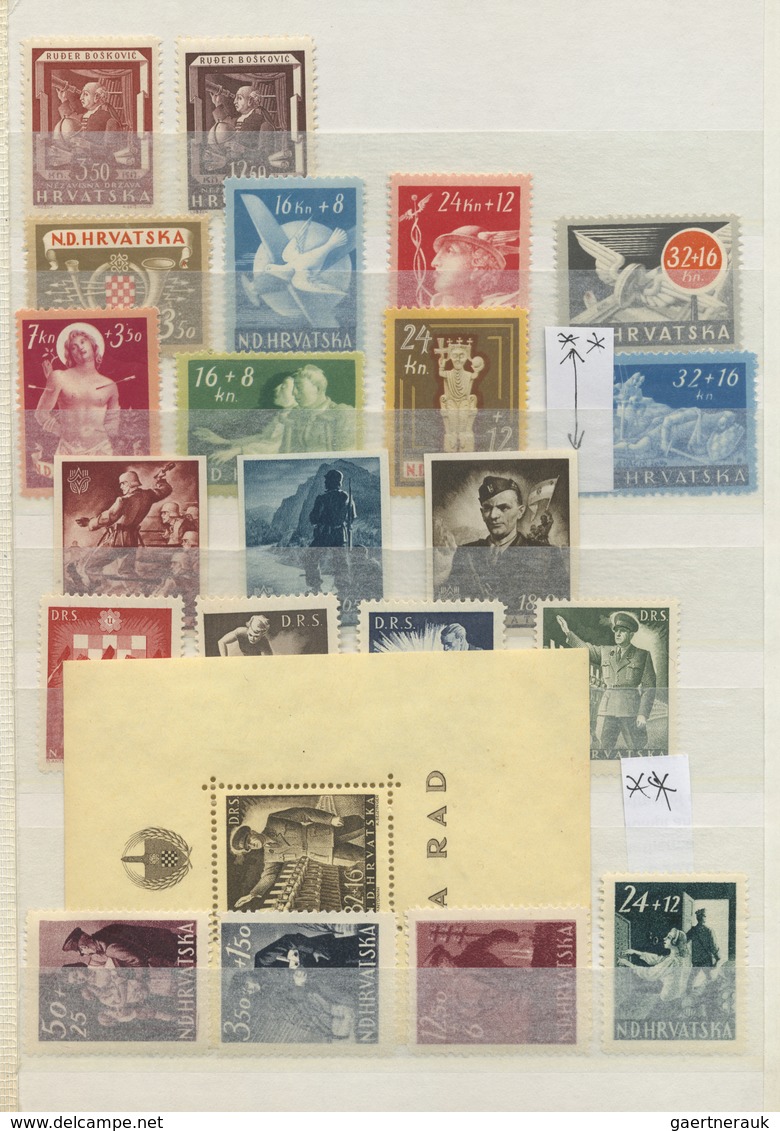 **/O/* Kroatien: 1870/1960 (ca.), Yougoslavian Area, Mint And Used Collection Of Croatia, Serbia, Montenegr - Croatia