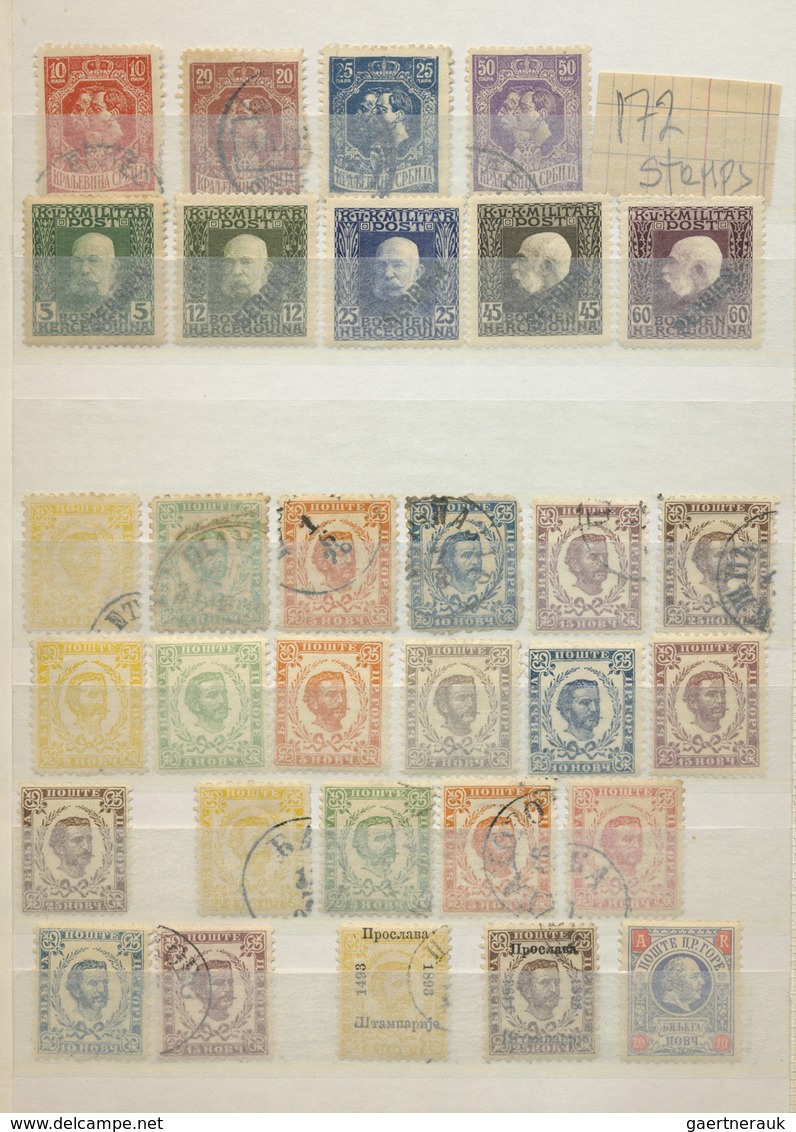 **/O/* Kroatien: 1870/1960 (ca.), Yougoslavian Area, Mint And Used Collection Of Croatia, Serbia, Montenegr - Croatie