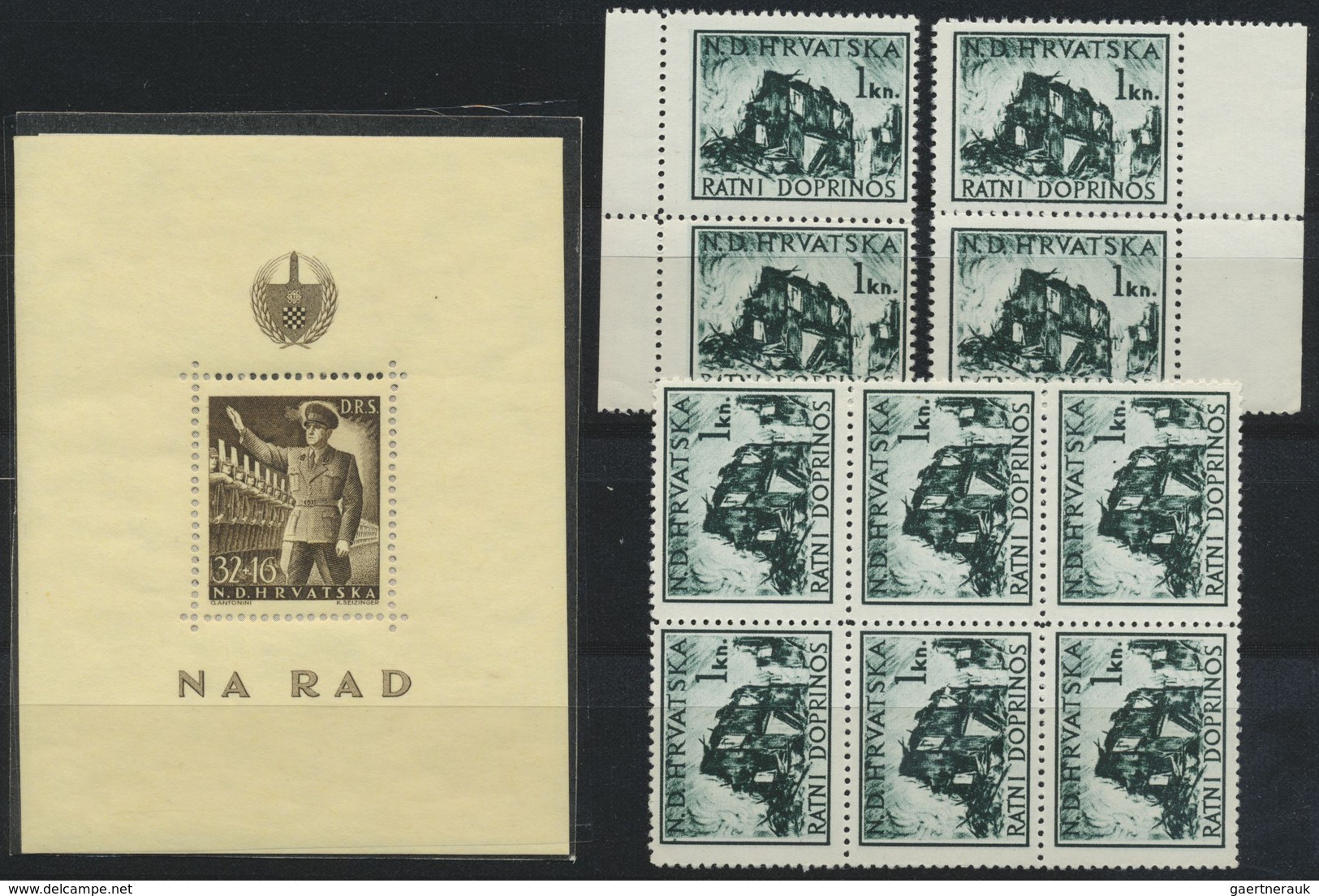 */**/O Kroatien: 1941/1945, except for a few issues complete resp overcomplete collection mint or MNH incl.