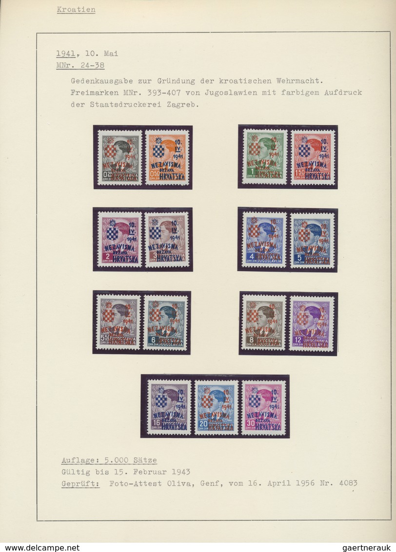*/** Kroatien: 1941/1945, Great Collection With Many Better Stamps, Sets And Special Features, I.a. Proof - Croatia