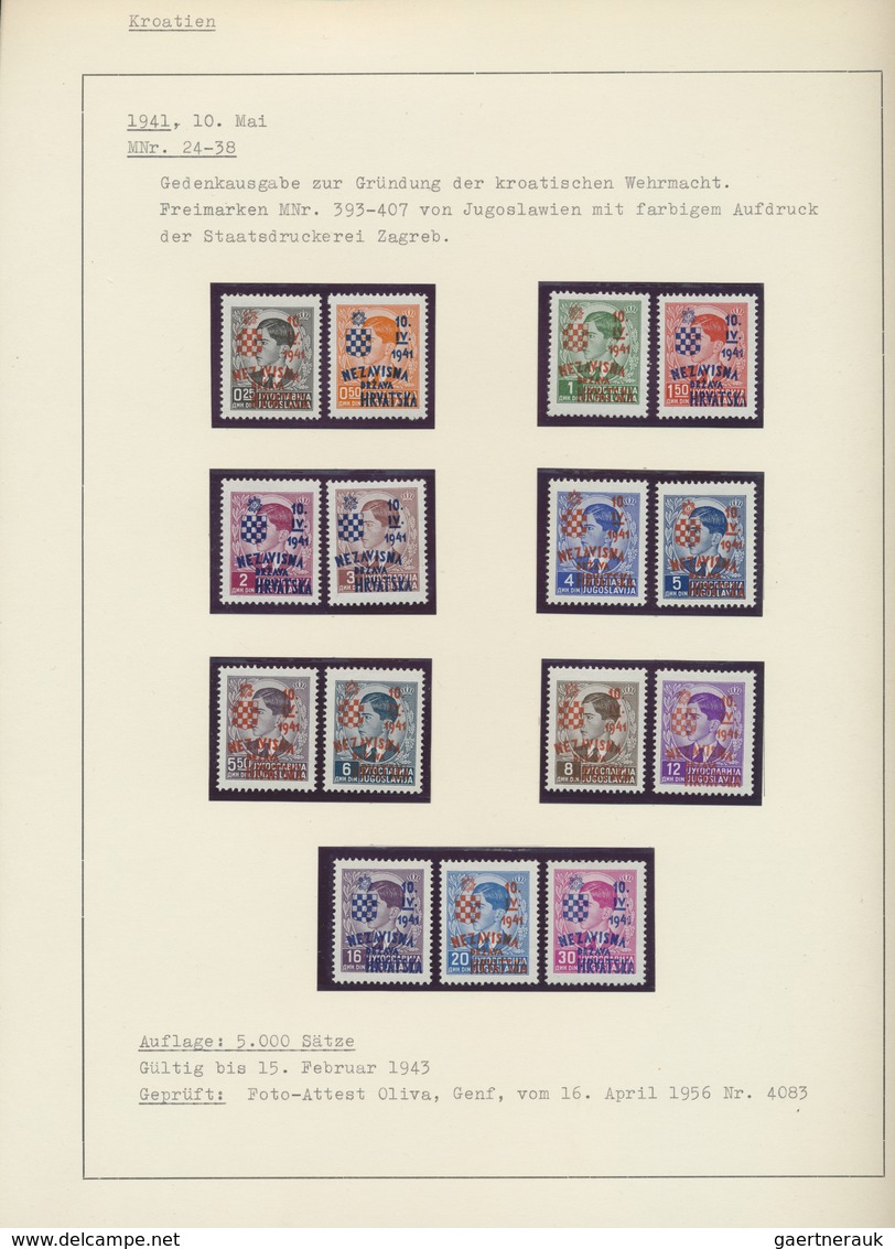 */** Kroatien: 1941/1945, Great Collection With Many Better Stamps, Sets And Special Features, I.a. Proof - Croatie