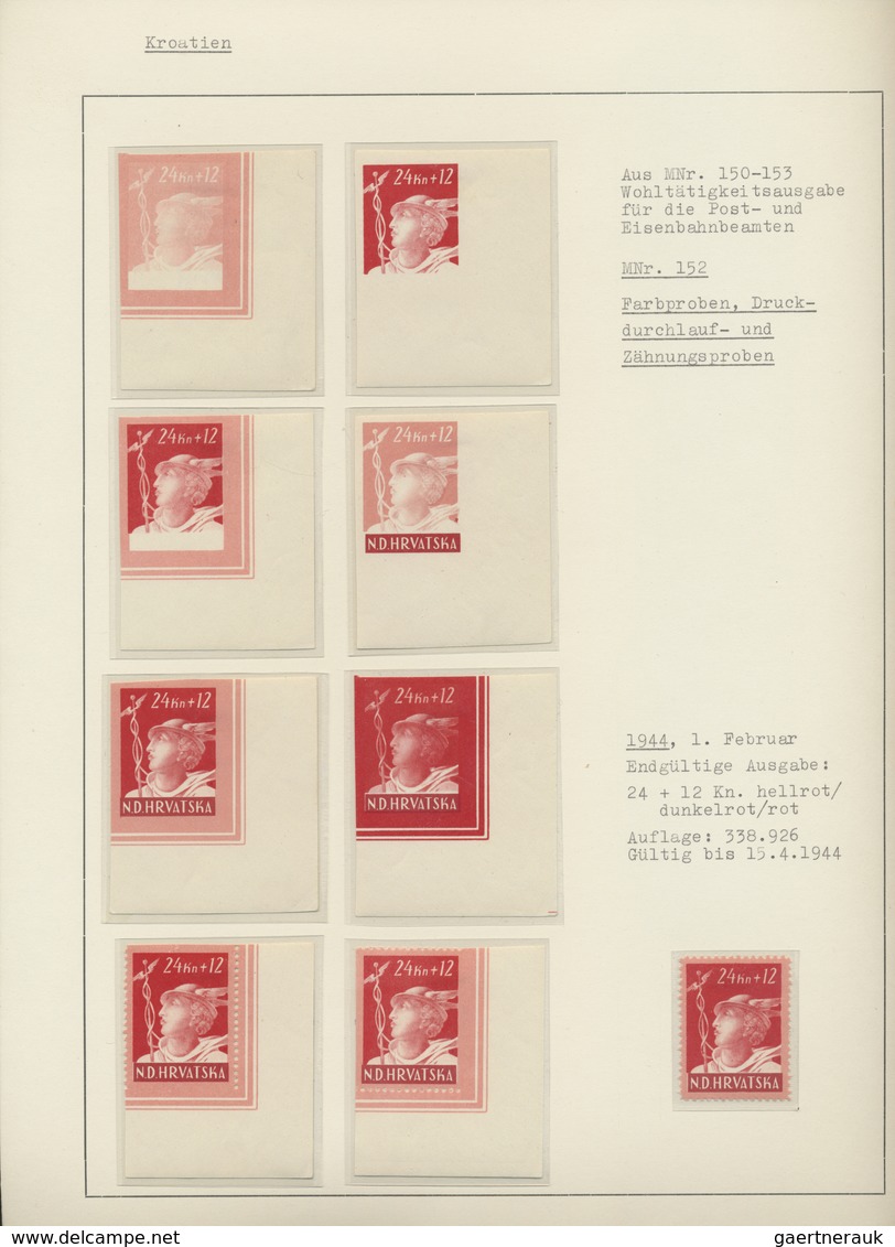 */** Kroatien: 1941/1945, great collection with many better stamps, sets and special features, i.a. Proof