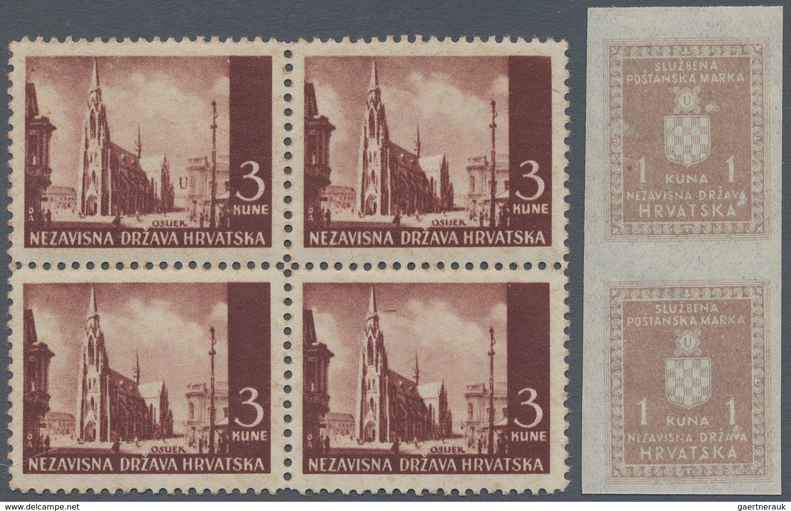 **/(*)/* Kroatien: 1941/1945, Meist Postfrische Sammlung In 2 Ringordnern, Ab Der Ersten Ausgabe, Mit Einer G - Croatia