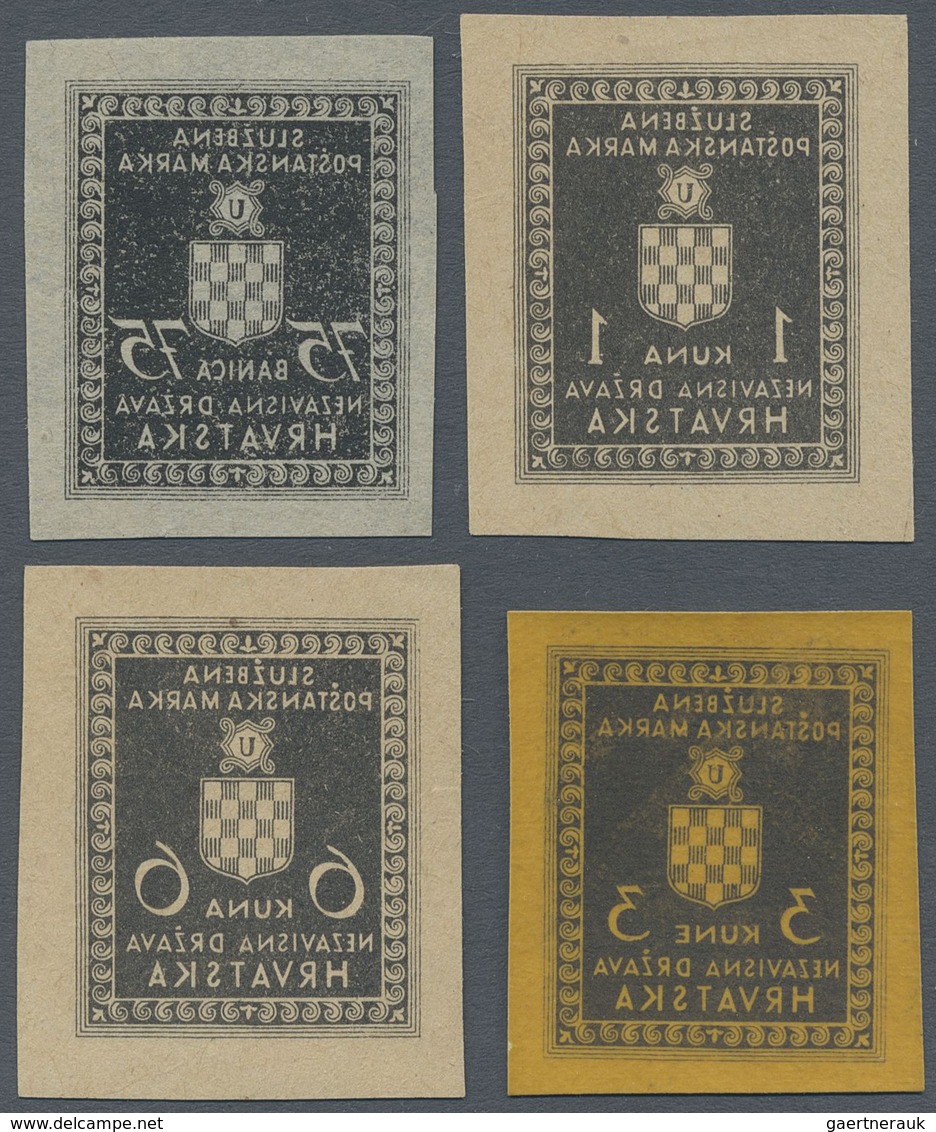 **/(*)/* Kroatien: 1941/1945, Meist Postfrische Sammlung In 2 Ringordnern, Ab Der Ersten Ausgabe, Mit Einer G - Croatia