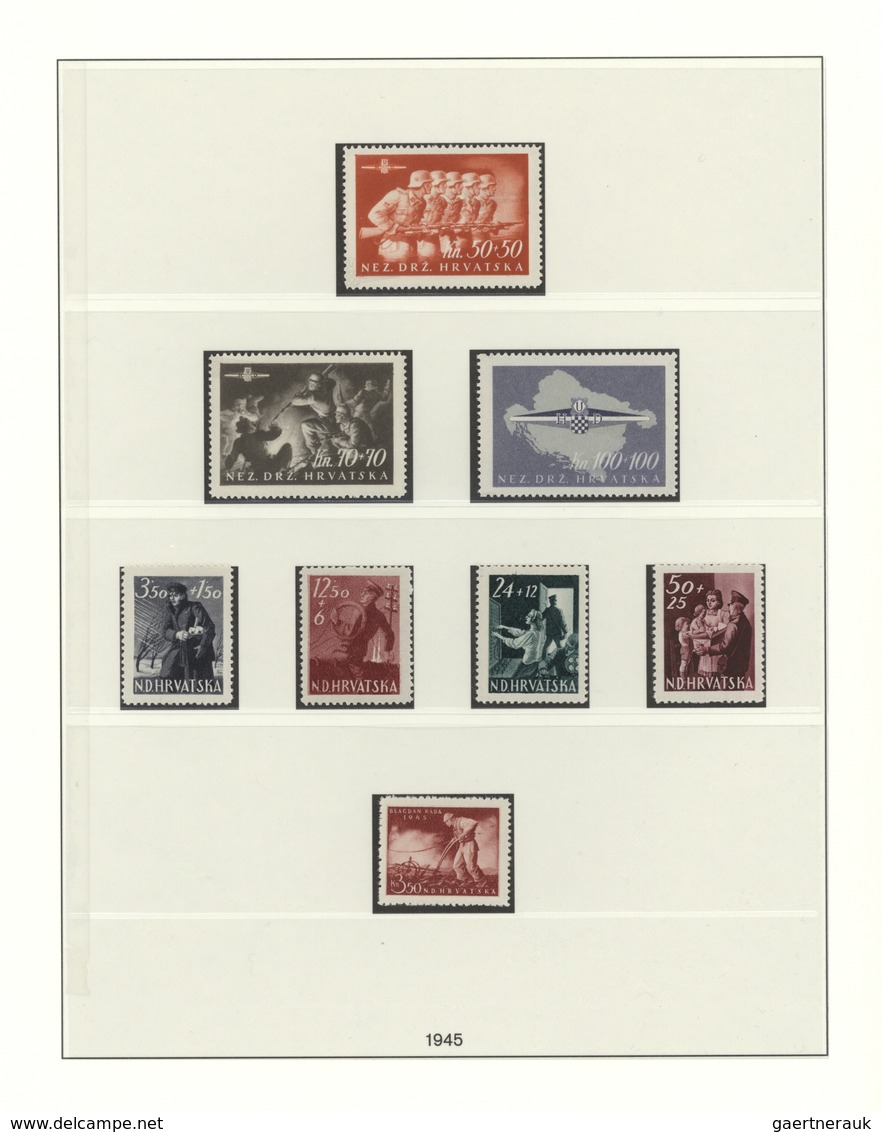 ** Kroatien: 1941/1945, U/m Collection In A Lindner Album, According To Album Pages Complete (main Cat. - Croatie