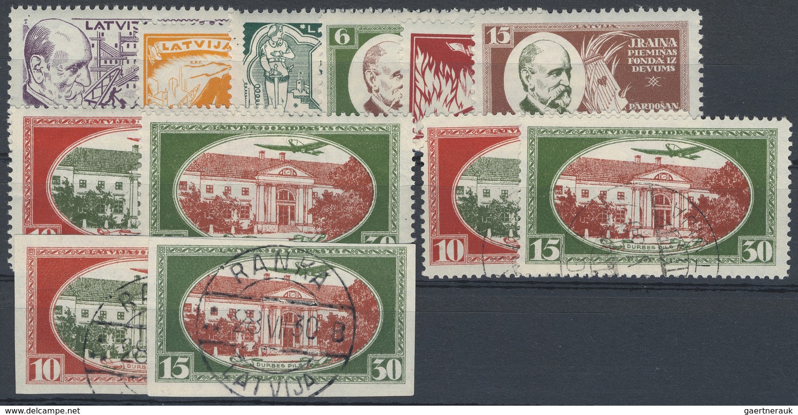 **/O/(*) Lettland: 1919/1940, Mint And Used Lot On Stockcards, Incl. Types, Perforations, Flaw, Specialities, - Lettonie
