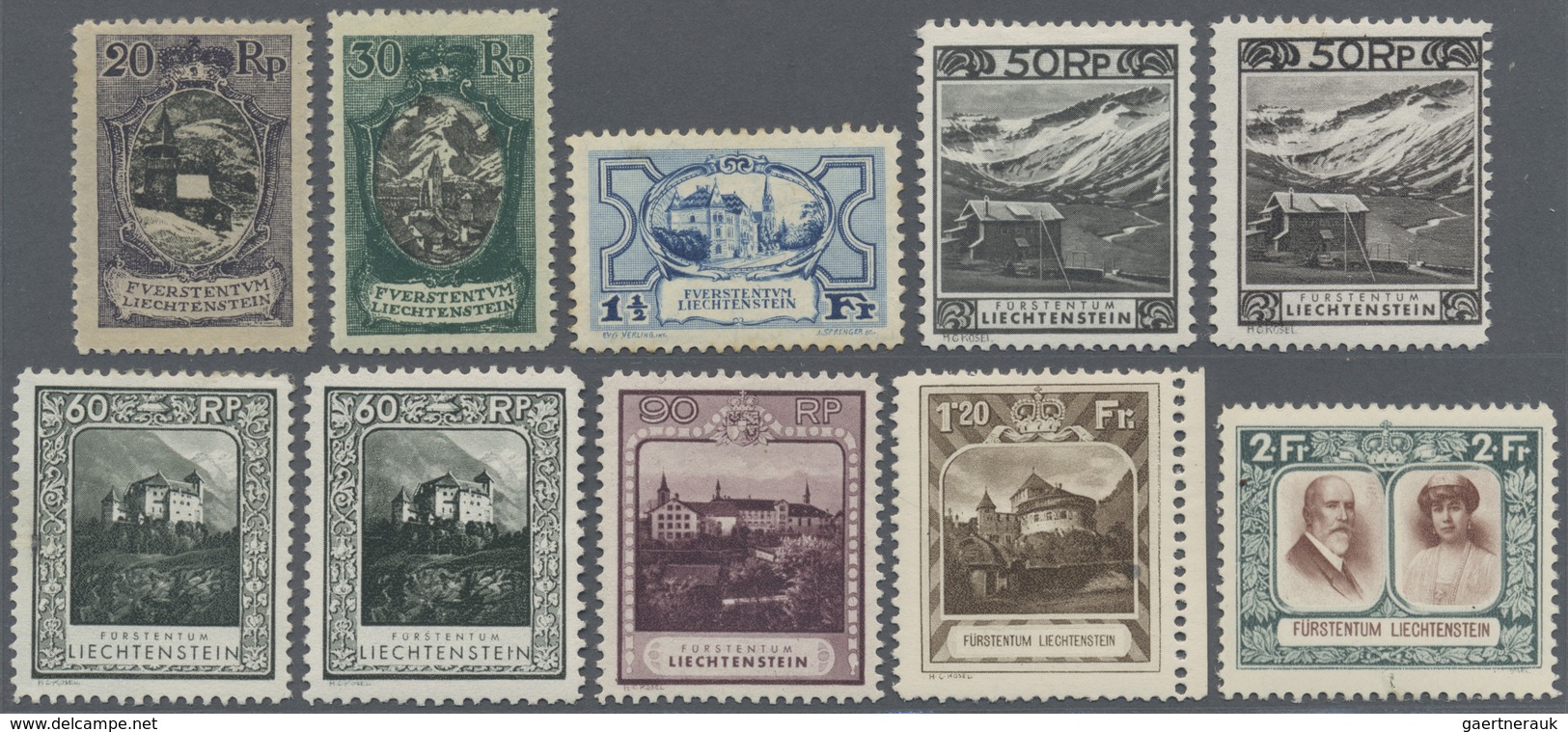 */**/O/Br Liechtenstein: 1912/1996, überwiegend Ungebrauchte Sammlung Mit Vielen Guten Sätzen, Mi. über 5000,- - Lettres & Documents