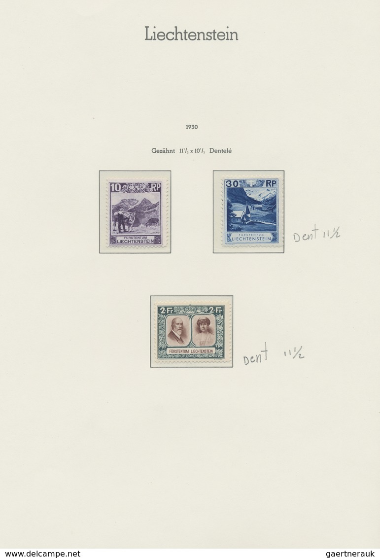 **/* Liechtenstein: 1912/1971 (ca.), Sammlung Im Leuchturm-Vordruckalbum In Ungebrauchter/postfrischer Er - Lettres & Documents