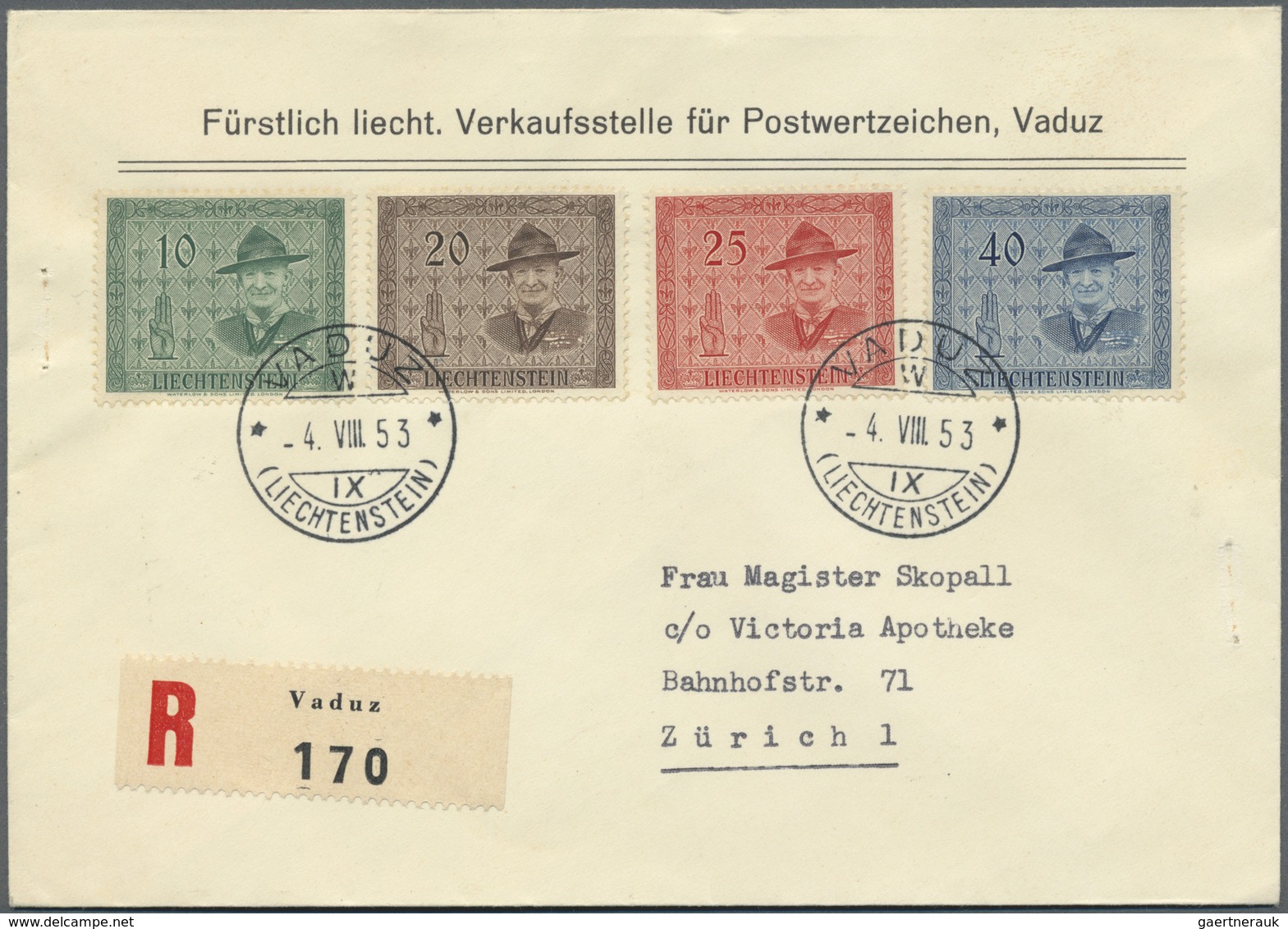 Br/GA/ Liechtenstein: 1918/1960, netter Sammlungsposten von über 100 Briefen und Ganzsachen, dabei bessere