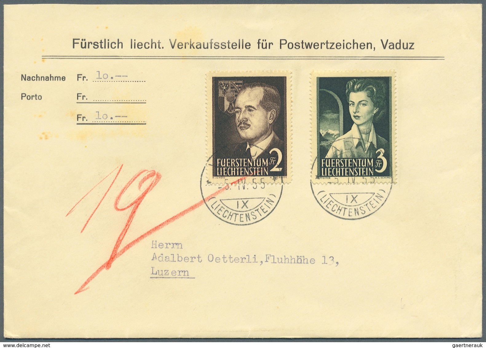 /Br/GA Liechtenstein: 1930er/1960er Jahre: Rund 500 Briefe, Karten, FDCs und Ganzsachen, meist aus dem ange