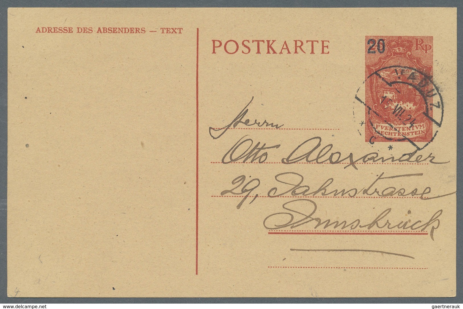 GA Liechtenstein - Ganzsachen: 1921 (ab), Reichhaltige Partie Von Ca. 750 Ganzsachenkarten Mit Vielen B - Stamped Stationery