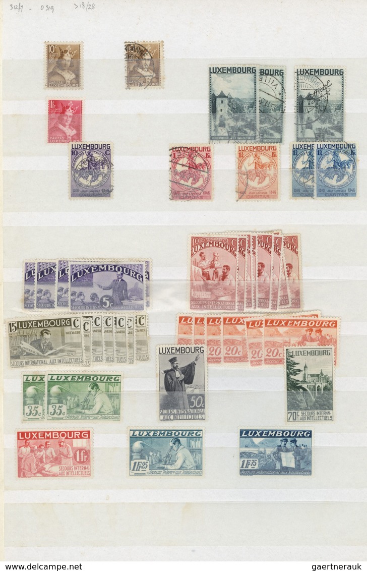 O/* Luxemburg: 1852/1974, mainly used accumulation in a thick stockbook from 1st issue and classics, var