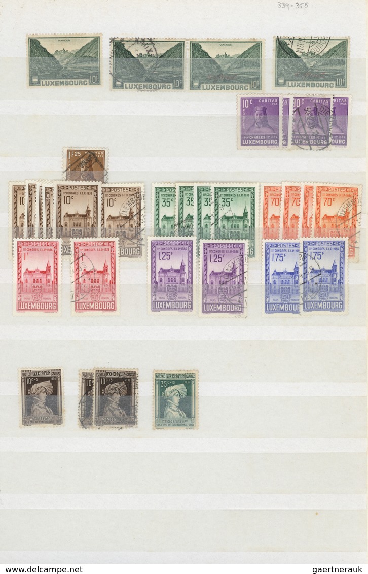 O/* Luxemburg: 1852/1974, mainly used accumulation in a thick stockbook from 1st issue and classics, var